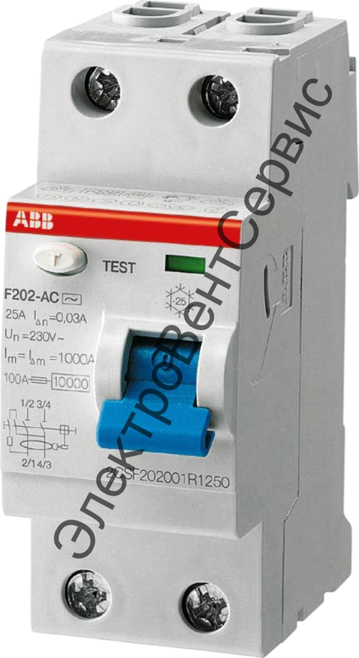 УЗО FH202 AC-63/0.03 2x63A 30mA 